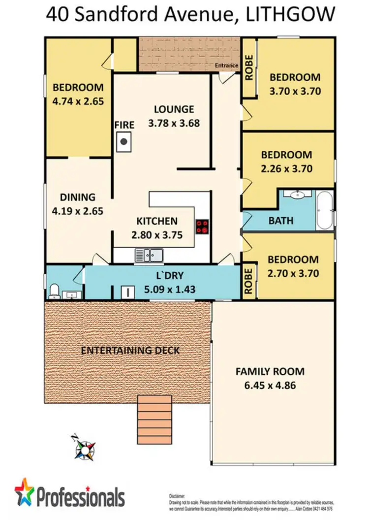 Floorplan of Homely house listing, 40 Sandford Avenue, Lithgow NSW 2790