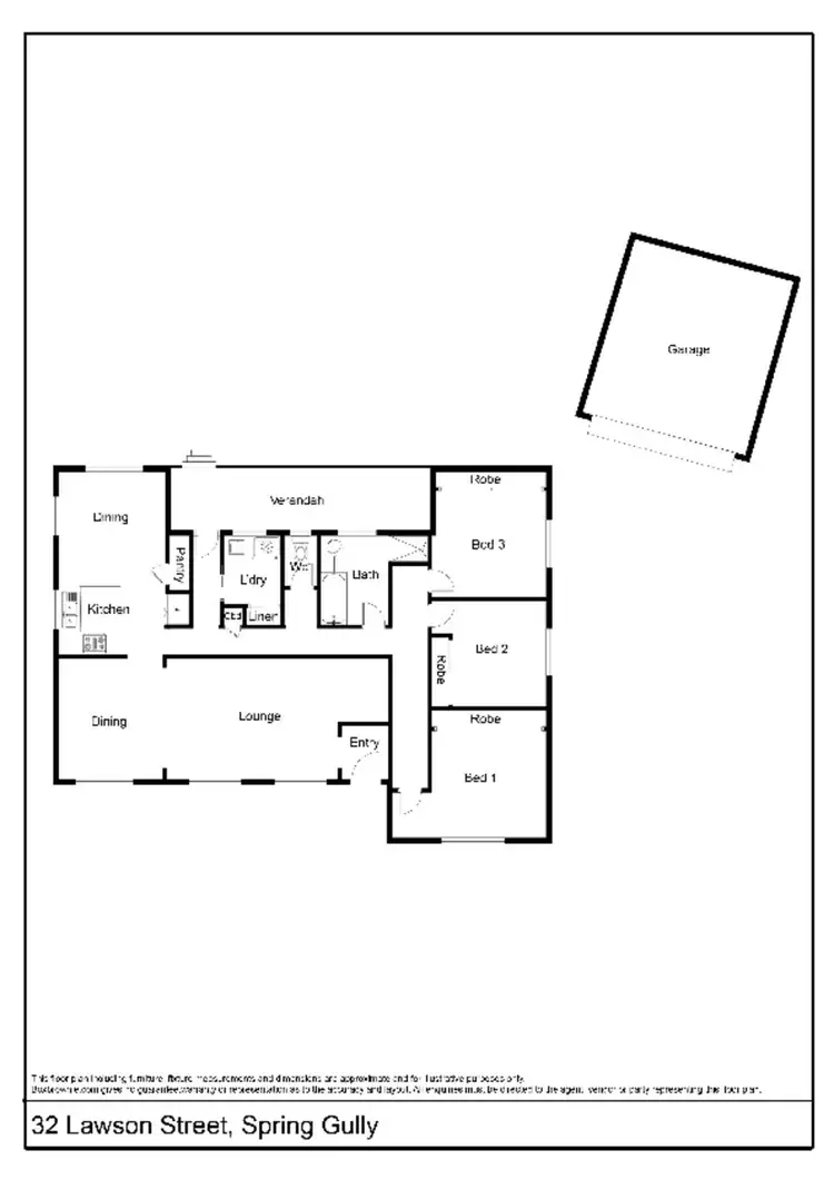 Floorplan of Homely house listing, 32 Lawson Street, Bendigo VIC 3550