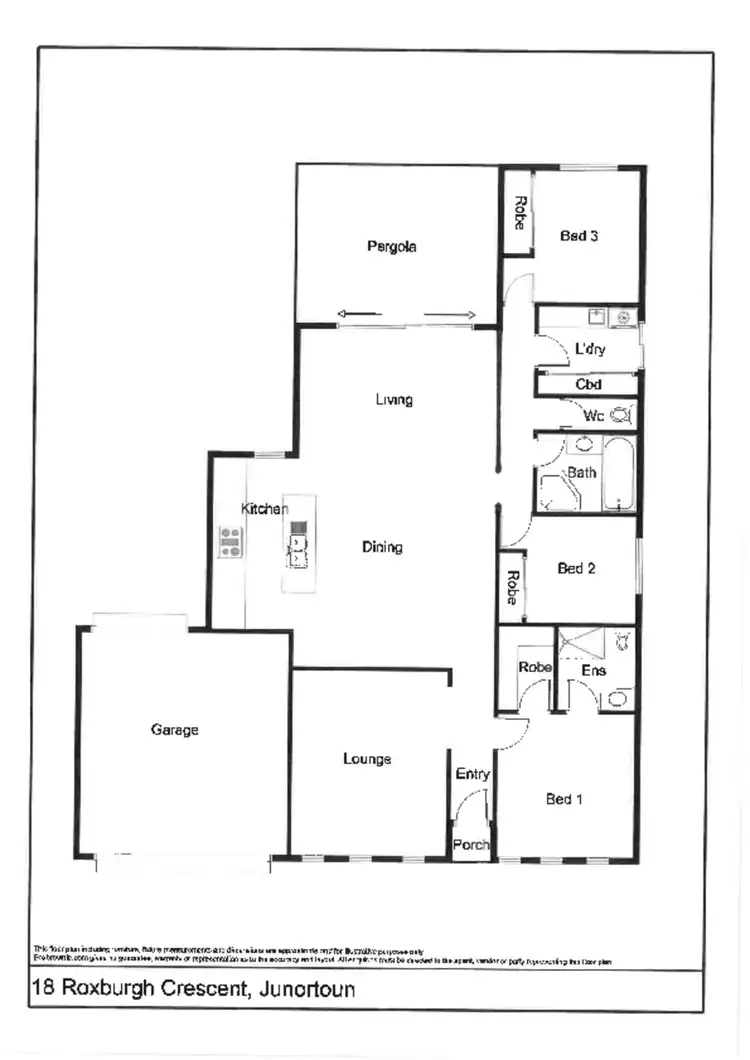 Floorplan of Homely house listing, 18 Roxburgh Crescent, Junortoun VIC 3551