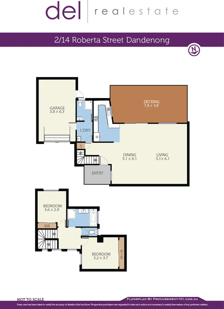 Floorplan of Homely unit listing, 2/14 Roberta Street, Dandenong VIC 3175