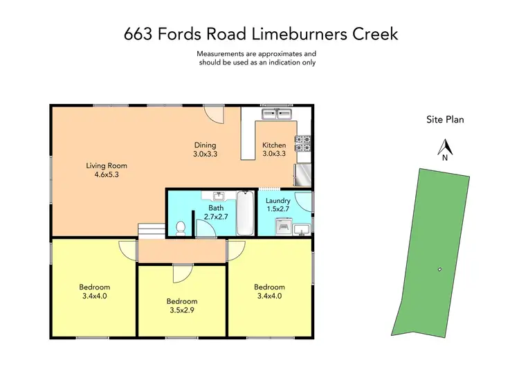 Floorplan of Homely rural property listing, 663 Fords Road, Limeburners Creek NSW 2324