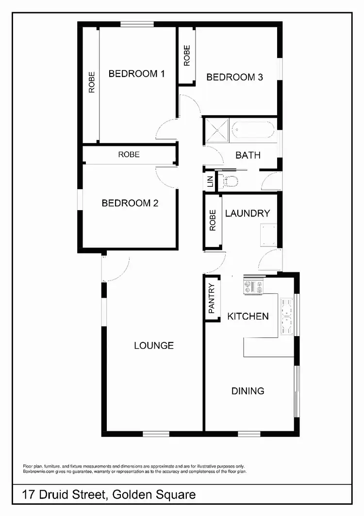 Floorplan of Homely house listing, 17 Druid Street, Golden Square VIC 3555