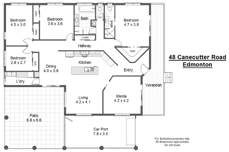 Floorplan of Homely house listing, 48 CANECUTTER Road, Edmonton QLD 4869