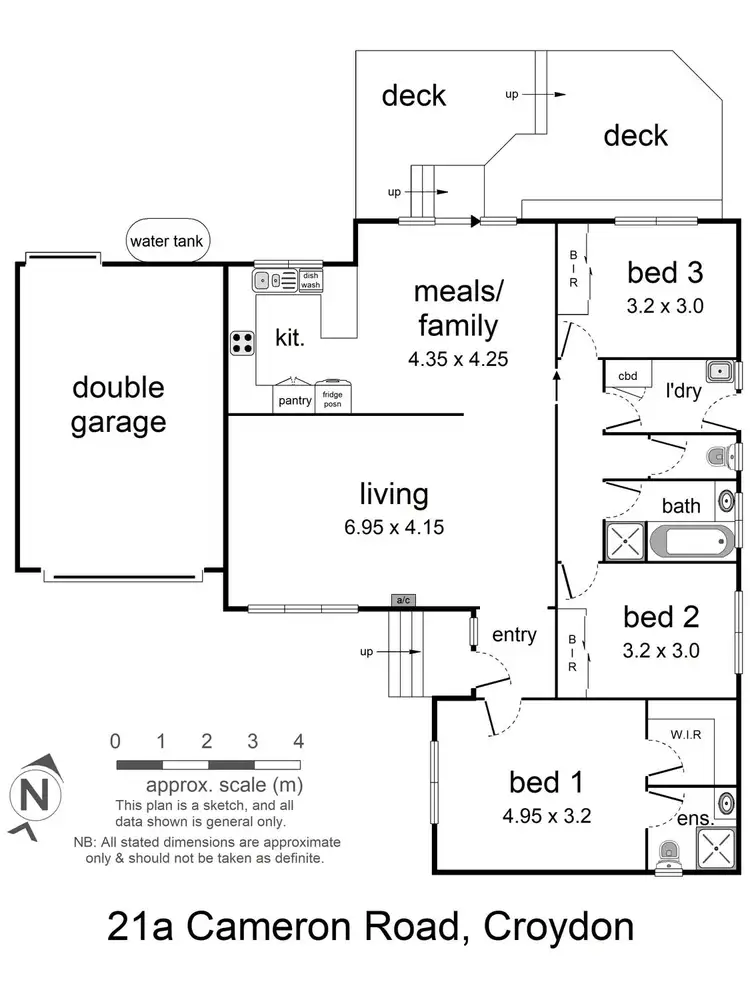 Floorplan of Homely house listing, 21a Cameron Road, Croydon VIC 3136