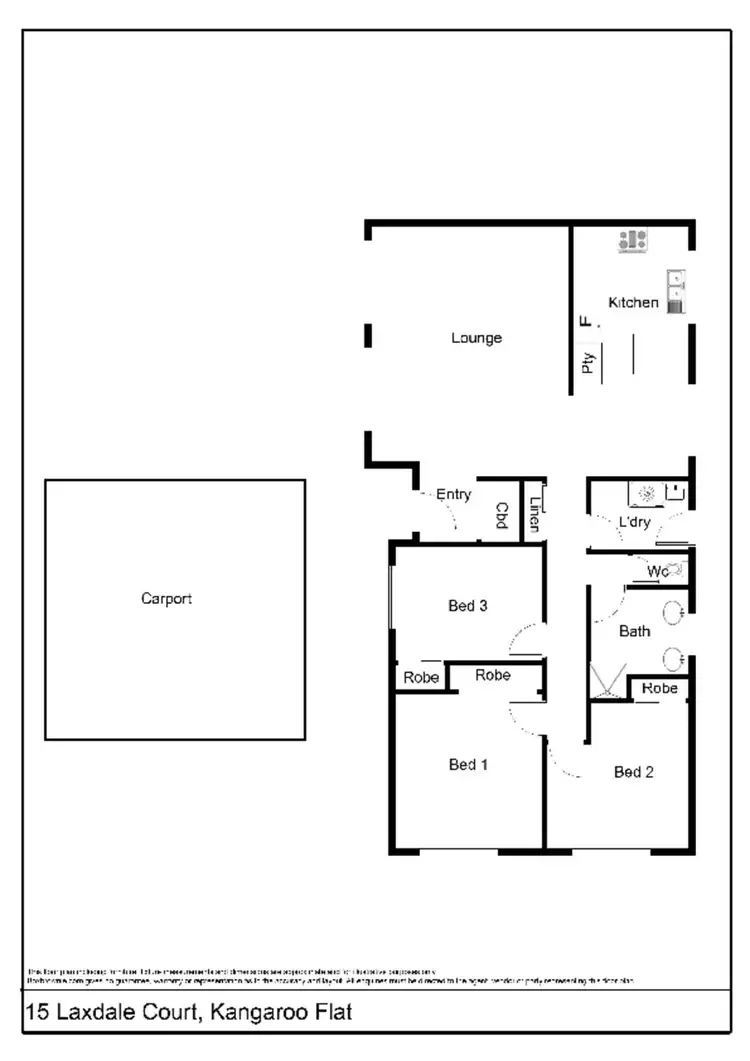Floorplan of Homely house listing, 15 Laxdale Court, Kangaroo Flat VIC 3555