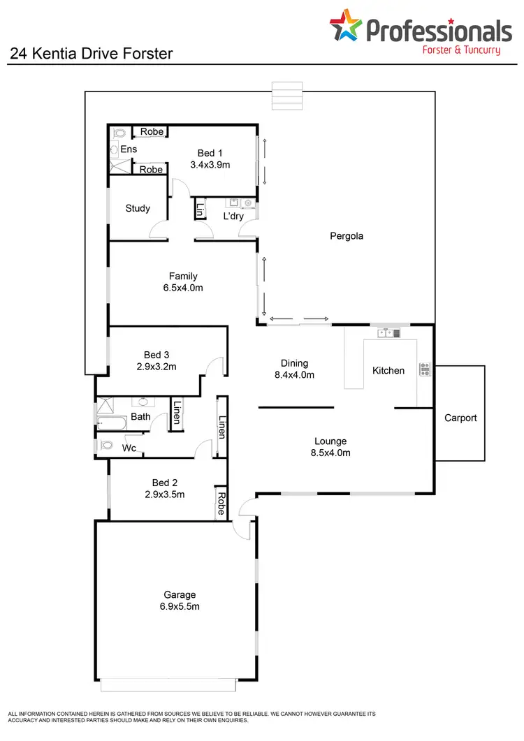 Floorplan of Homely house listing, 24 Kentia Drive, Forster NSW 2428