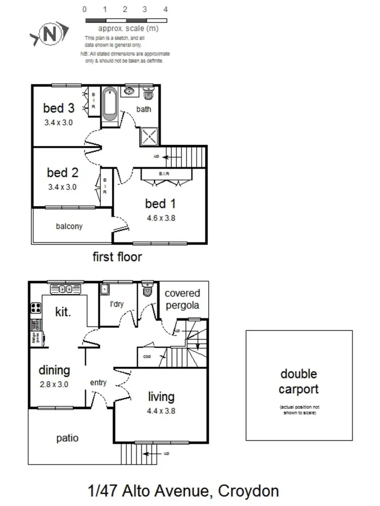 Floorplan of Homely house listing, 1/47 Alto Avenue, Croydon VIC 3136