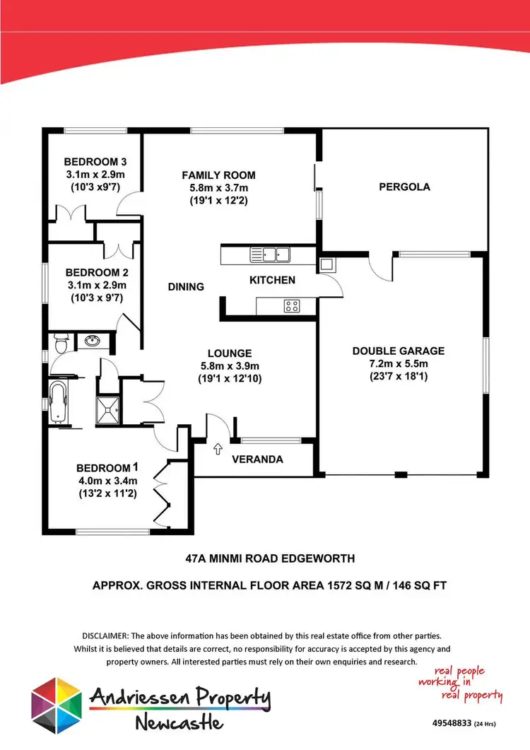 Floorplan of Homely house listing, 47A Minmi Road, Edgeworth NSW 2285