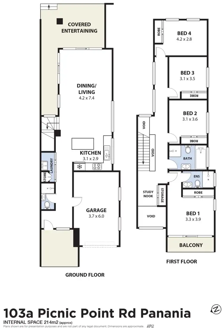 Floorplan of Homely semi-detached listing, 103A Picnic Point Road, Panania NSW 2213