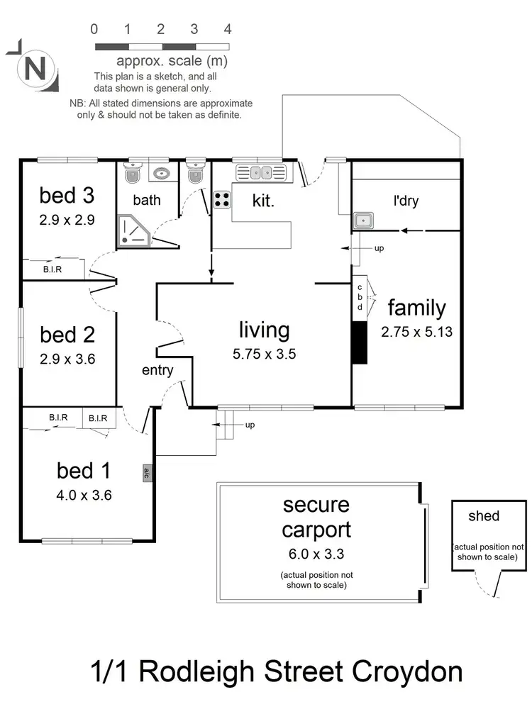 Floorplan of Homely house listing, 1/1 Rodleigh Street, Croydon VIC 3136