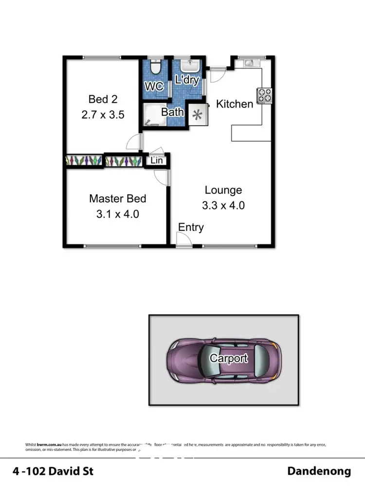 Floorplan of Homely unit listing, 4/102 David Street, Dandenong VIC 3175