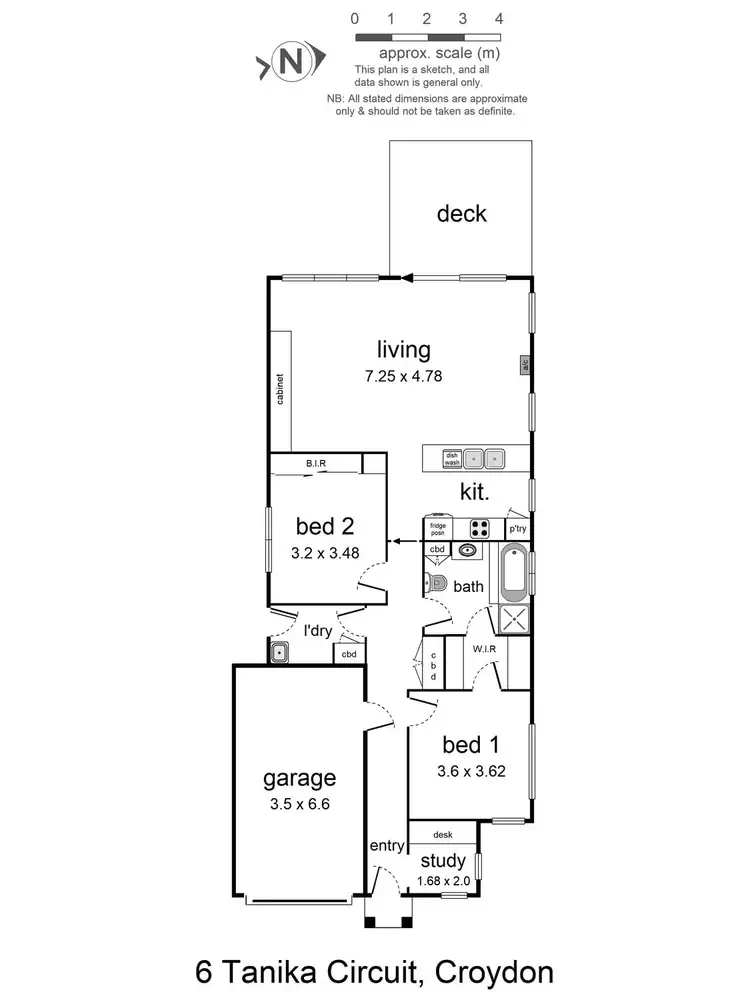Floorplan of Homely house listing, 6 Tanika Circuit, Croydon VIC 3136