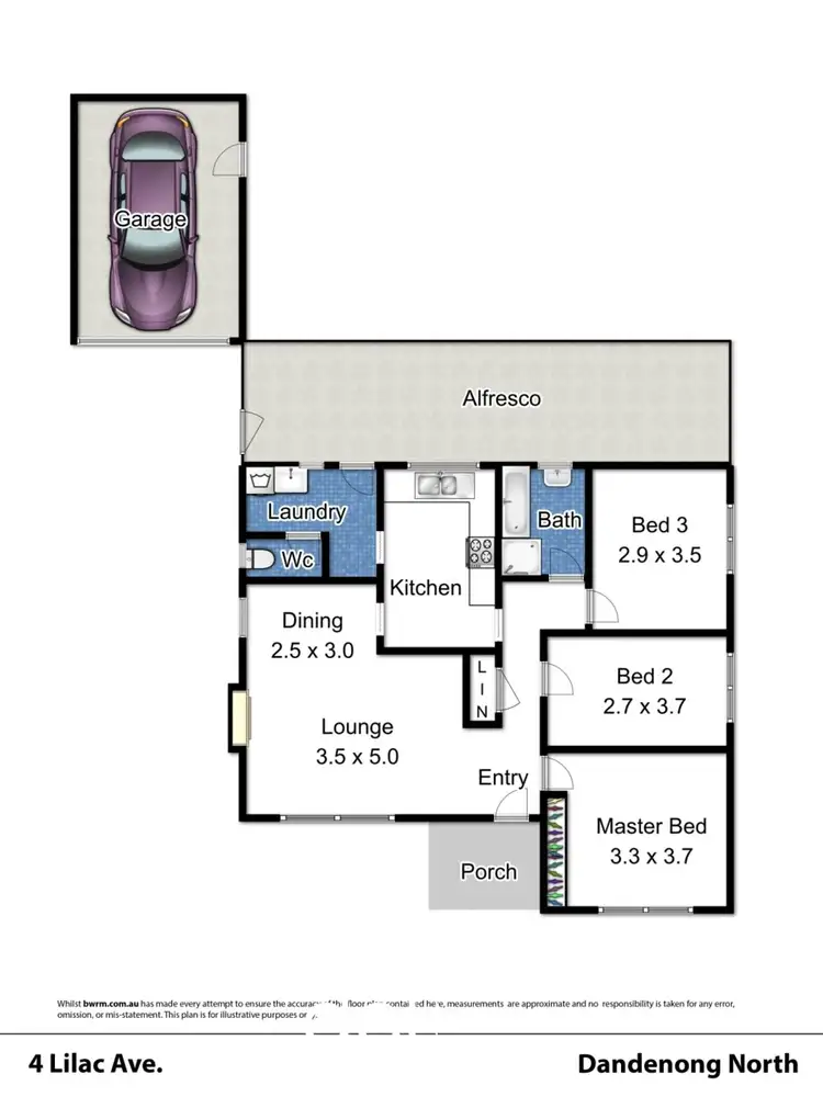 Floorplan of Homely house listing, 4 Lilac Avenue, Dandenong North VIC 3175