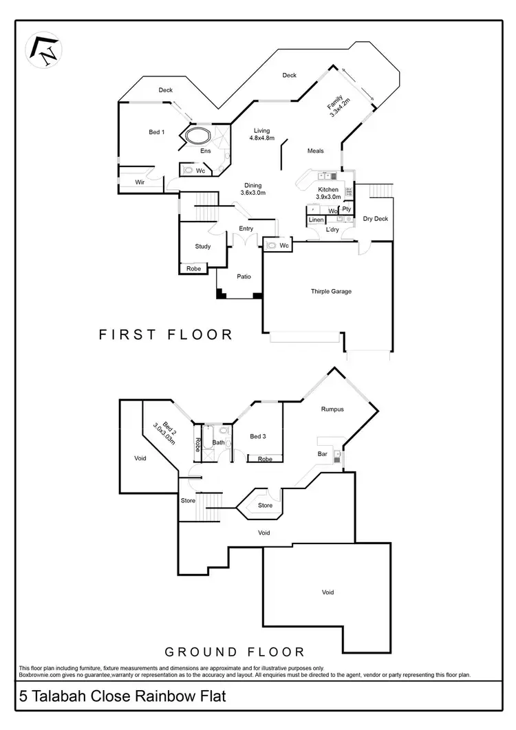Floorplan of Homely rural property listing, 5 Talabah Close, Rainbow Flat NSW 2430