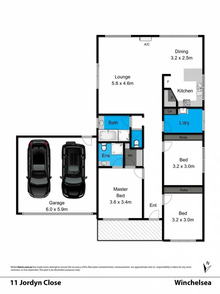 Floorplan of Homely house listing, 11 Jordyn Close, Winchelsea VIC 3241
