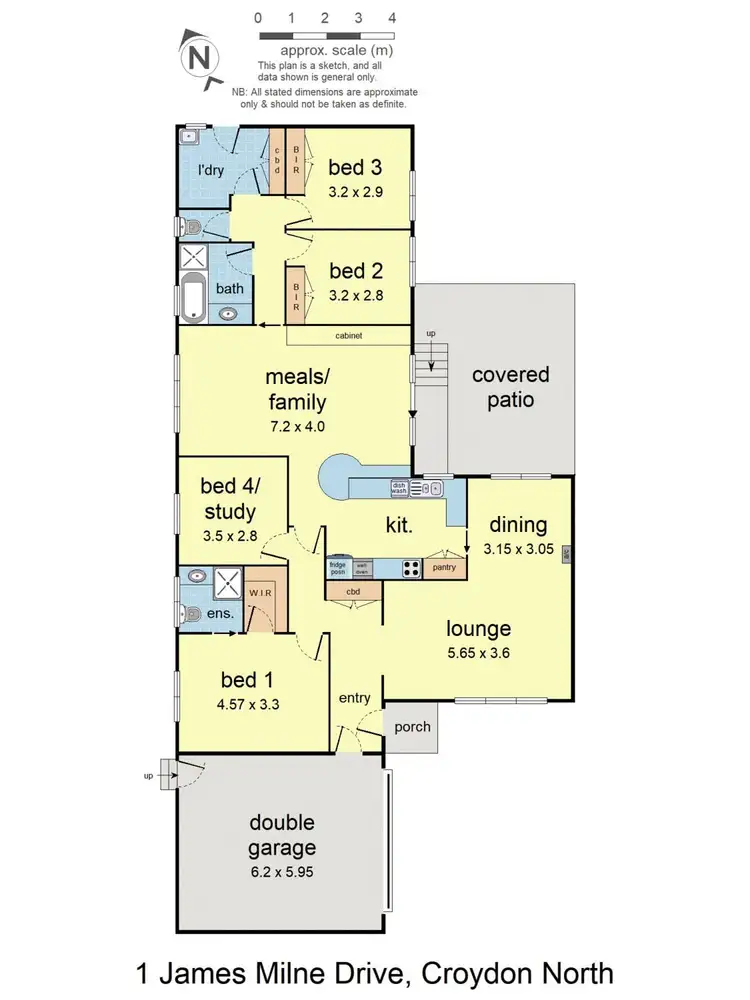 Floorplan of Homely house listing, 1 James Milne Drive, Croydon North VIC 3136