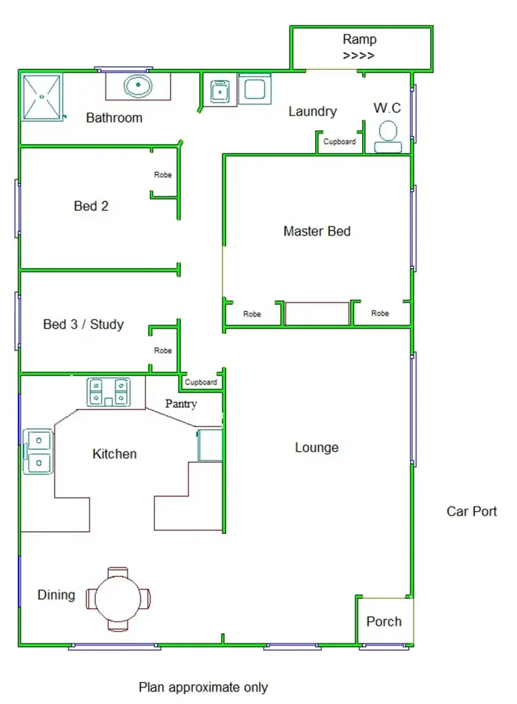 Floorplan of Homely townhouse listing, 70 Casuarina Way, Kialla VIC 3631