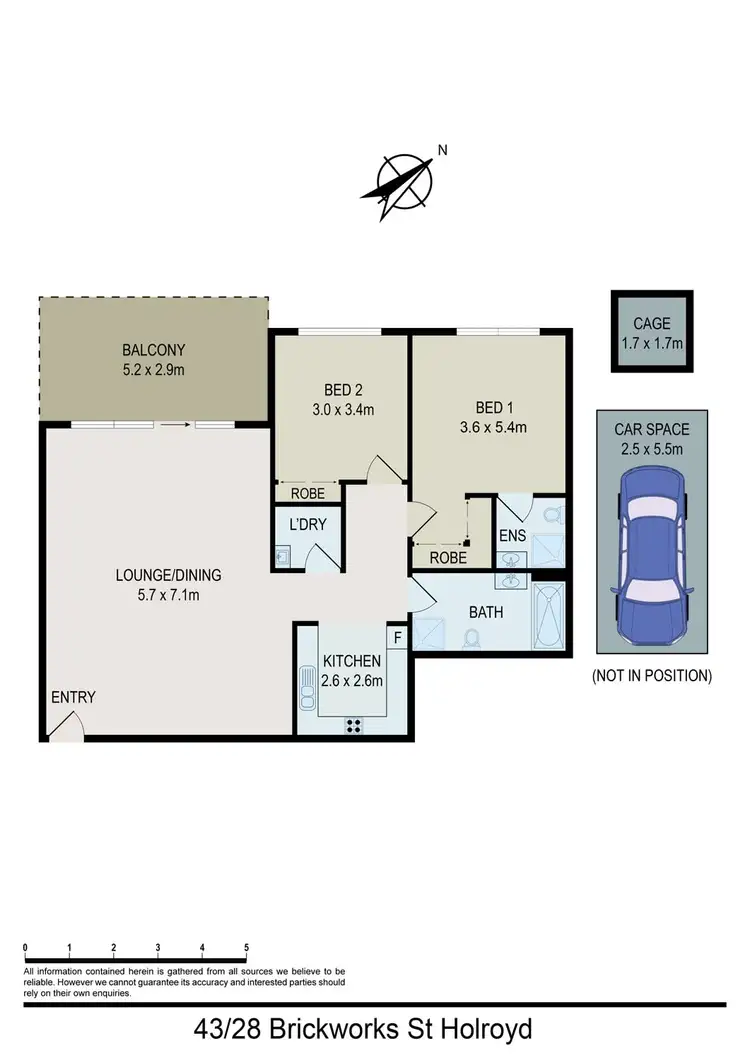 Floorplan of Homely apartment listing, 43/28 Brickworks Drive, Holroyd NSW 2142
