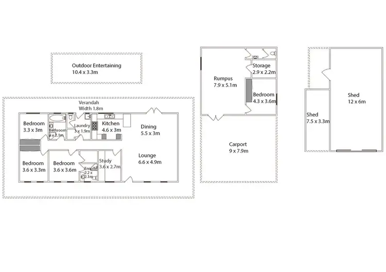 Floorplan of Homely house listing, 168 Belar Avenue Extension, Red Cliffs VIC 3496