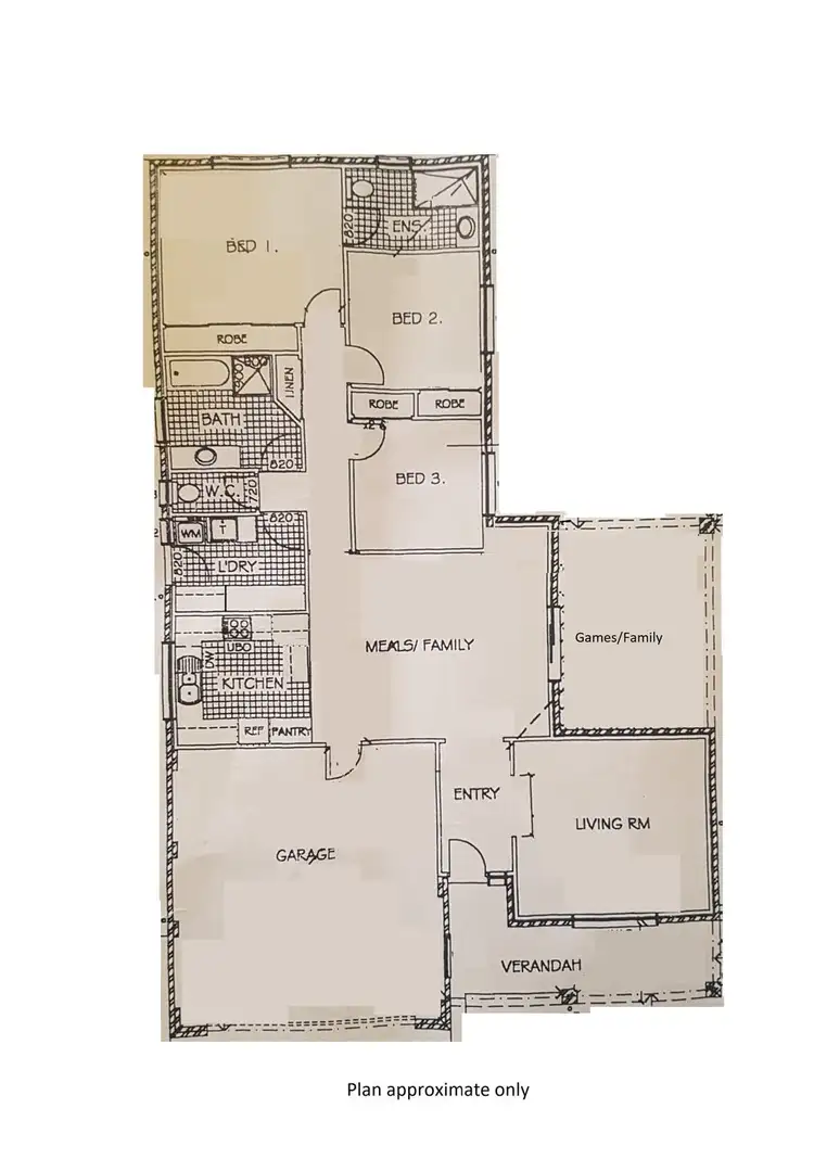Floorplan of Homely house listing, 5 Walnut Court, Shepparton VIC 3630