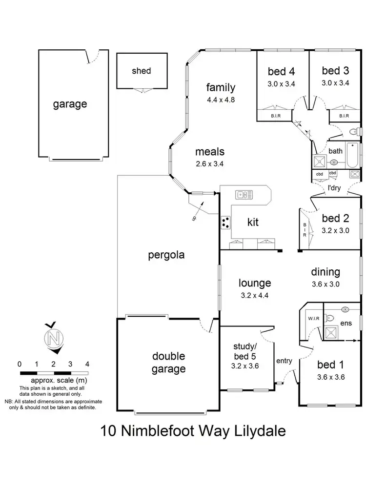 Floorplan of Homely house listing, 10 Nimblefoot Way, Lilydale VIC 3140