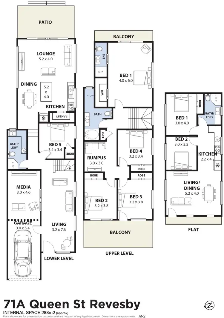 Floorplan of Homely semi-detached listing, 71A Queen Street, Revesby NSW 2212