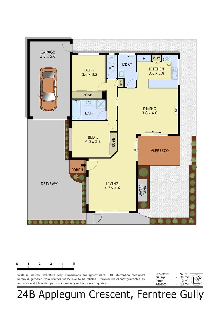 Floorplan of Homely unit listing, 24B Applegum Crescent, Ferntree Gully VIC 3156