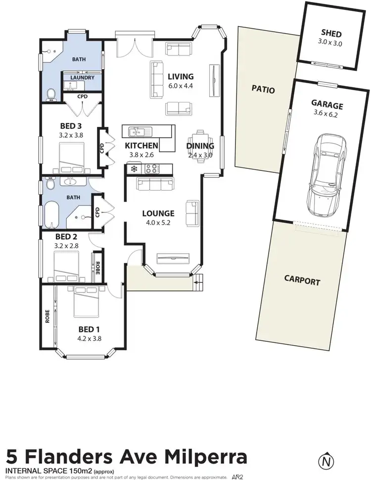 Floorplan of Homely house listing, 5 Flanders Avenue, Milperra NSW 2214