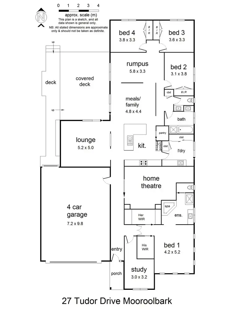 Floorplan of Homely house listing, 27 Tudor Drive, Mooroolbark VIC 3138
