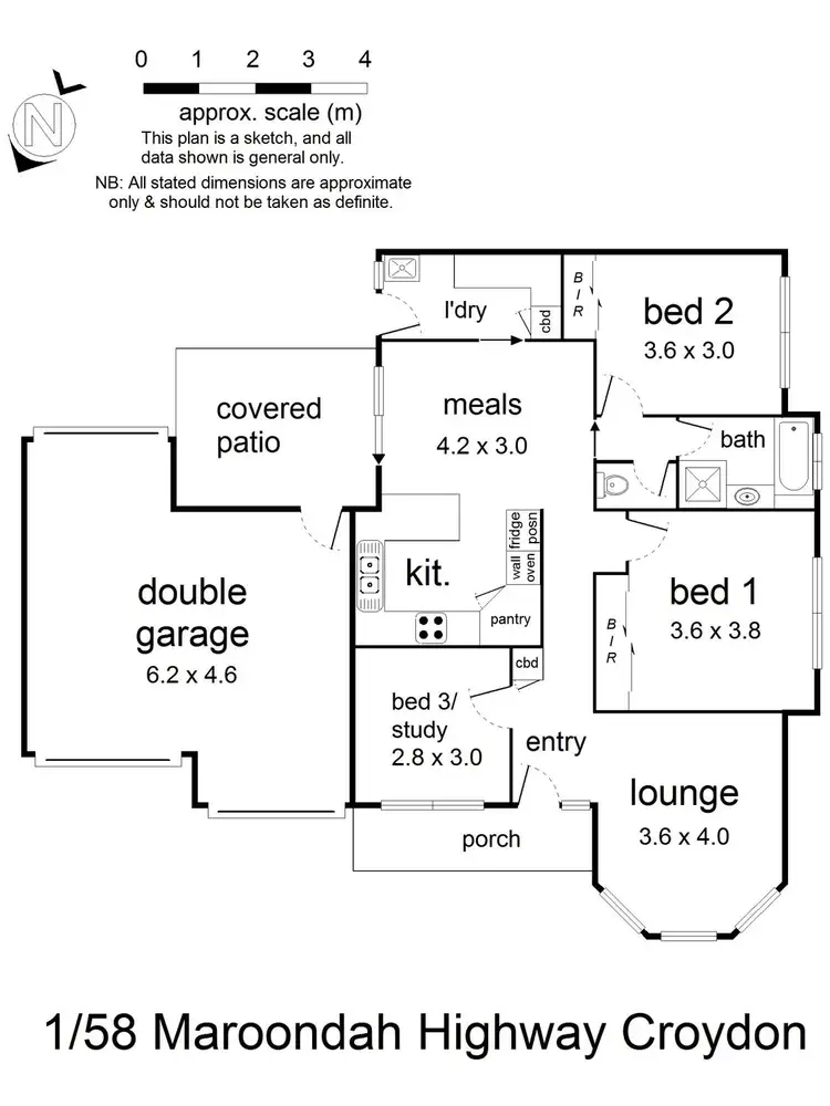 Floorplan of Homely house listing, 1/58 Maroondah Highway, Croydon VIC 3136