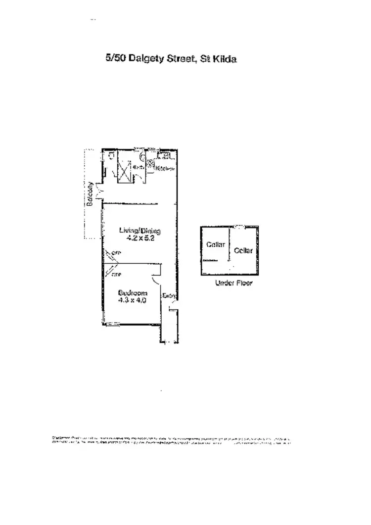 Floorplan of Homely apartment listing, 5/50 Dalgety Street, St Kilda VIC 3182