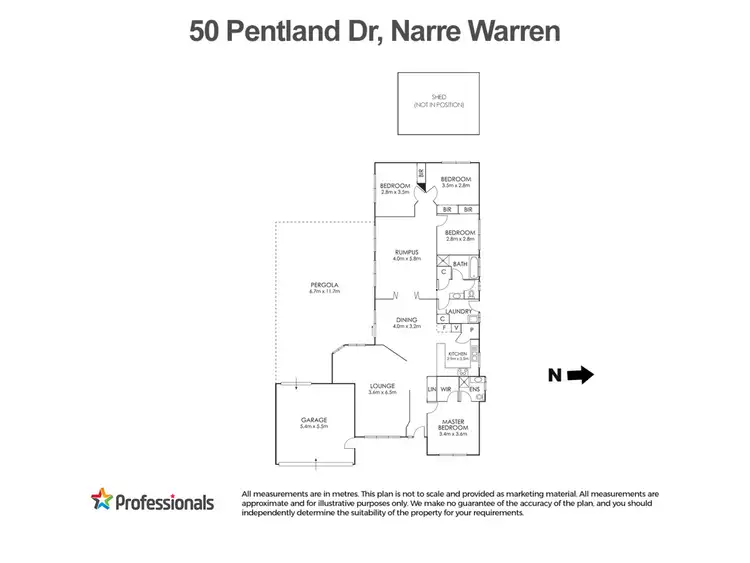 Floorplan of Homely house listing, 50 Pentland Drive, Narre Warren VIC 3805