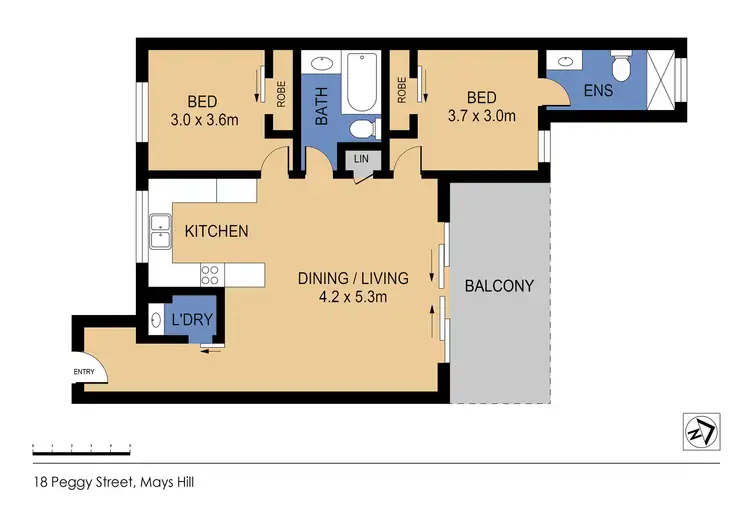 Floorplan of Homely unit listing, 11/14-18 Peggy Street, Mays Hill NSW 2145