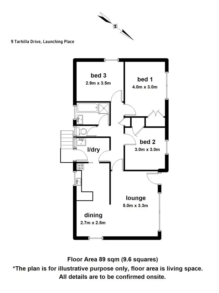 Floorplan of Homely house listing, 9 Tarhilla Drive, Launching Place VIC 3139