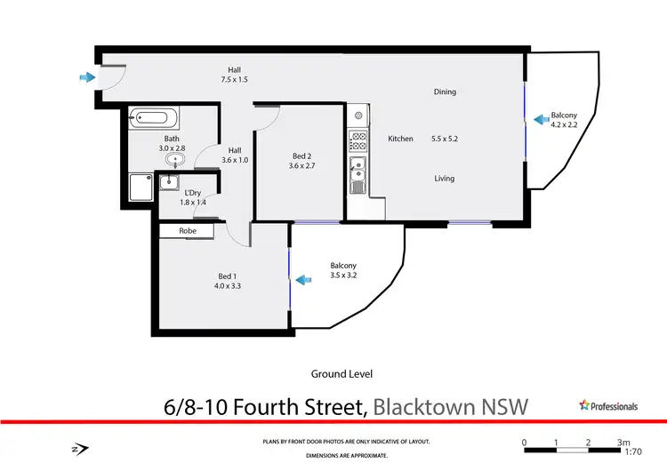 Floorplan of Homely unit listing, 6/8-10 Fourth Avenue, Blacktown NSW 2148