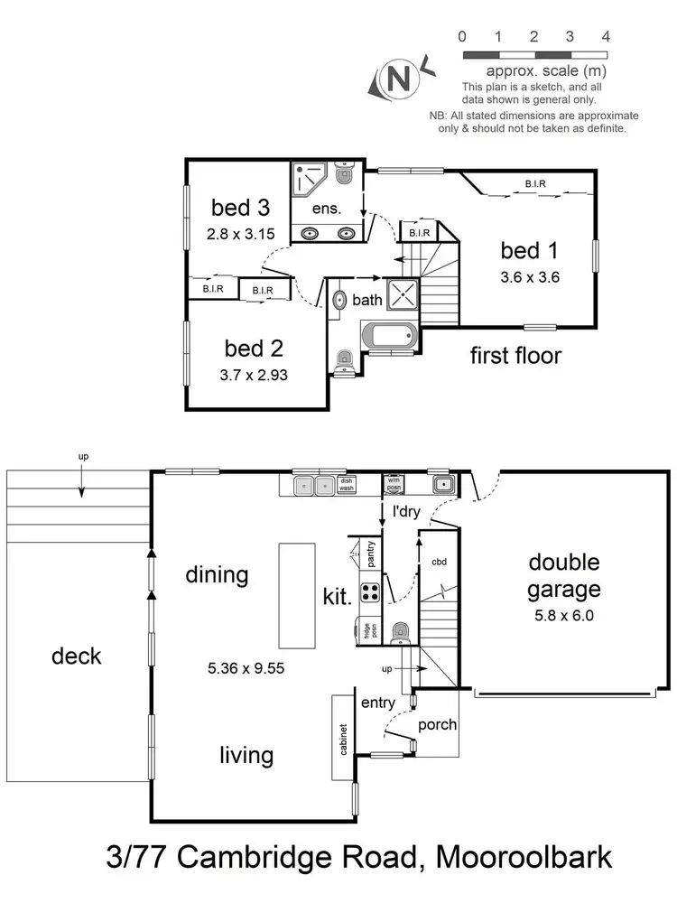 Floorplan of Homely townhouse listing, 3/77 Cambridge Road, Mooroolbark VIC 3138