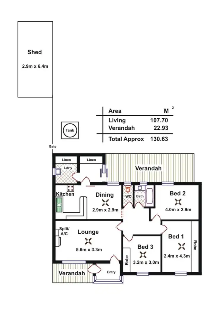 Floorplan of Homely house listing, 72 Fairview Terrace, Clearview SA 5085