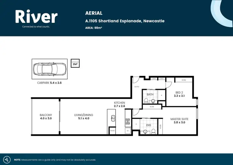 Floorplan of Homely apartment listing, A1105/75 Shortland Esplanade, Newcastle NSW 2300