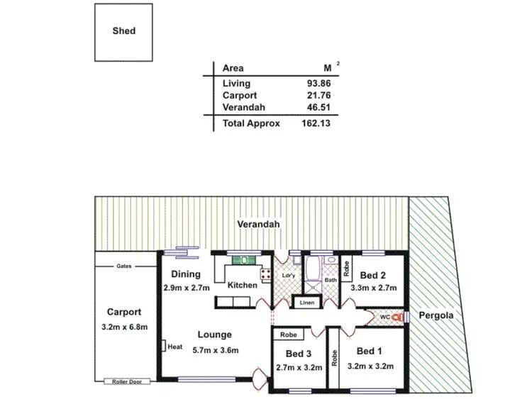 Floorplan of Homely house listing, 34 Chardonnay Crescent, Wynn Vale SA 5127