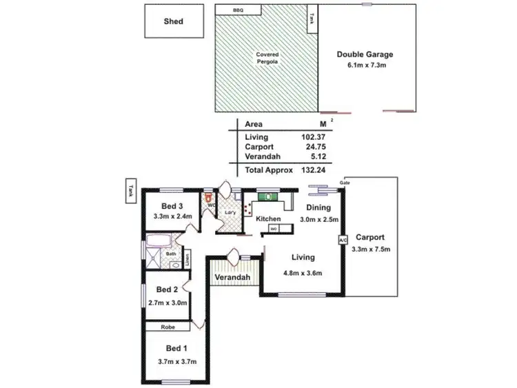 Floorplan of Homely house listing, 138 Smart Road, St Agnes SA 5097