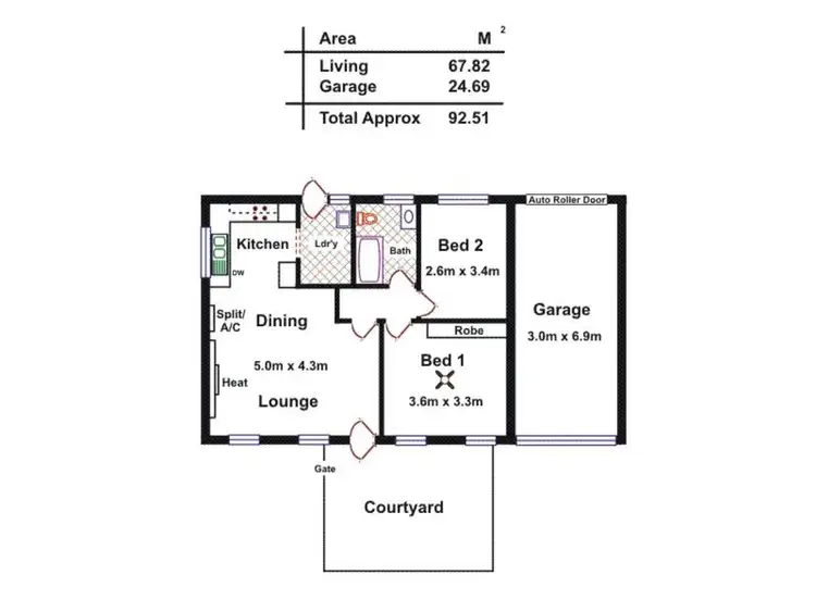 Floorplan of Homely unit listing, 1/1330 North East Road, Tea Tree Gully SA 5091