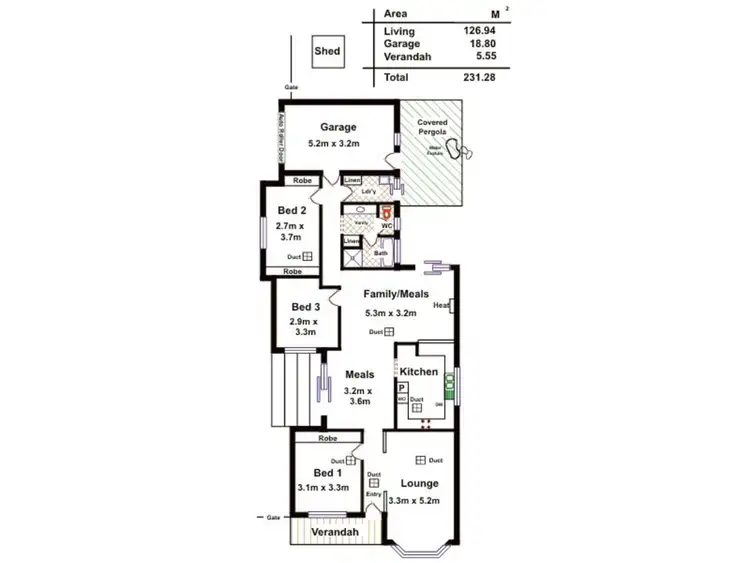 Floorplan of Homely house listing, 1 Leckie Lane, Greenwith SA 5125
