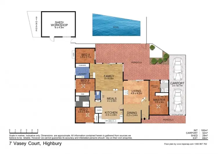 Floorplan of Homely house listing, 7 Vasey Court, Highbury SA 5089