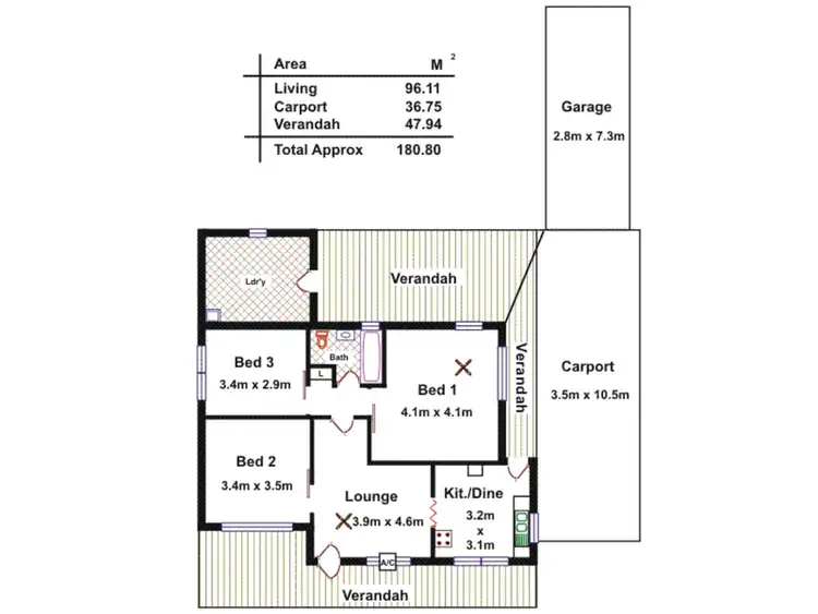 Floorplan of Homely house listing, 37 Blyth Street, Clearview SA 5085
