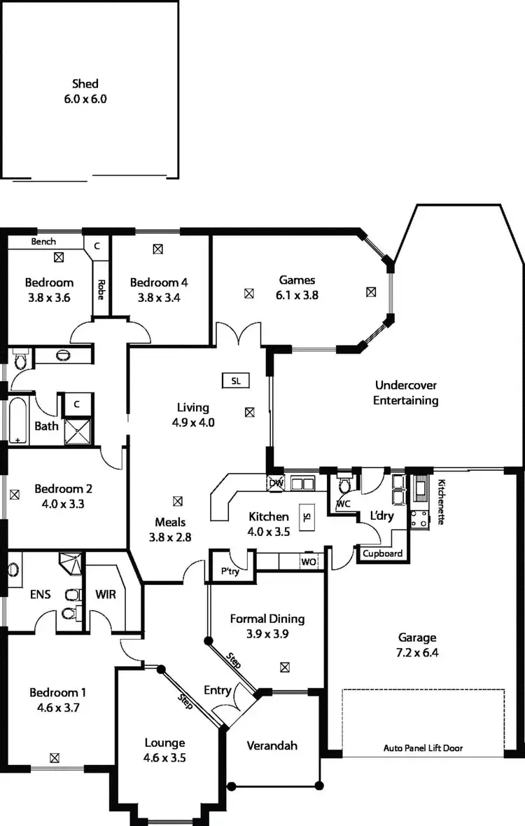 Floorplan of Homely house listing, 19 Carriage Way, Gulfview Heights SA 5096