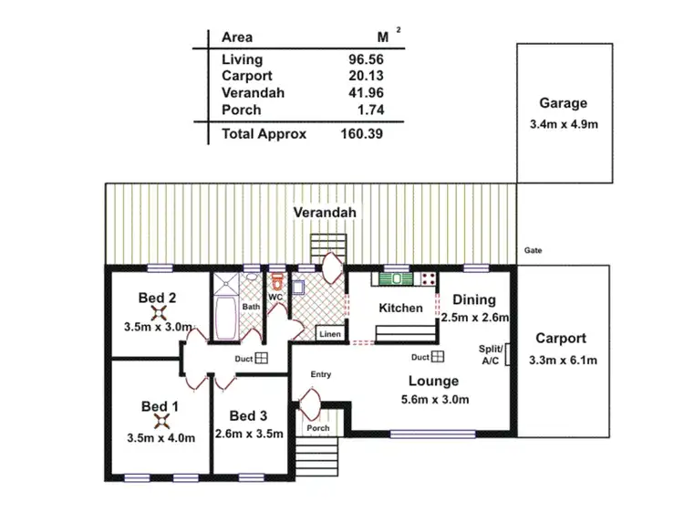 Floorplan of Homely house listing, 6 Adrian Street, Ingle Farm SA 5098