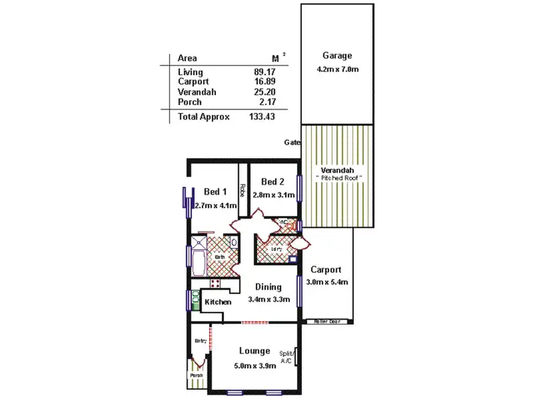 Floorplan of Homely house listing, 1/1219 Lower North East Road, Highbury SA 5089
