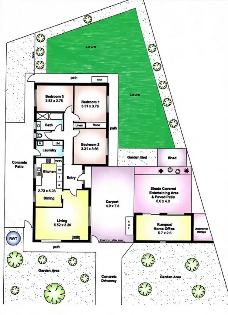 Floorplan of Homely house listing, 4 Churchill Drive, Modbury North SA 5092