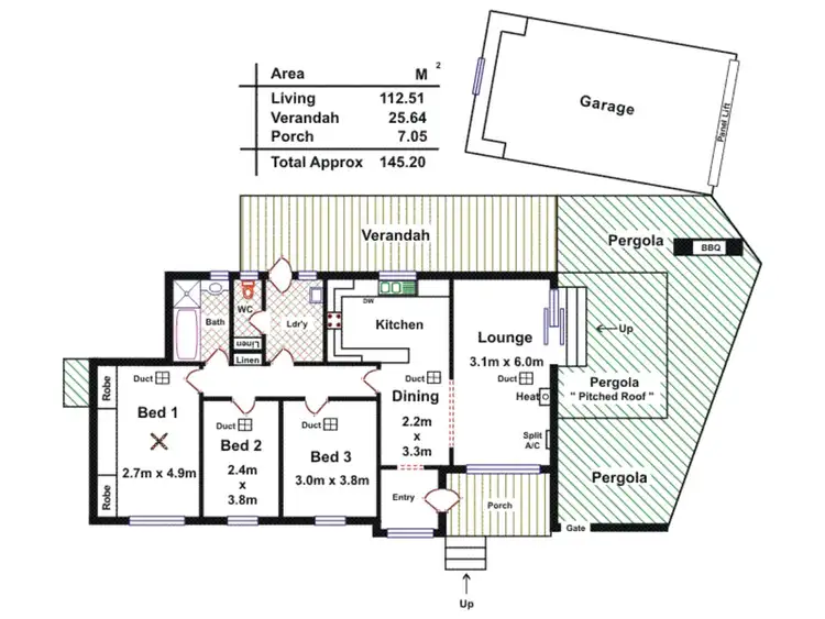 Floorplan of Homely house listing, 9 Diranta Drive, Ingle Farm SA 5098