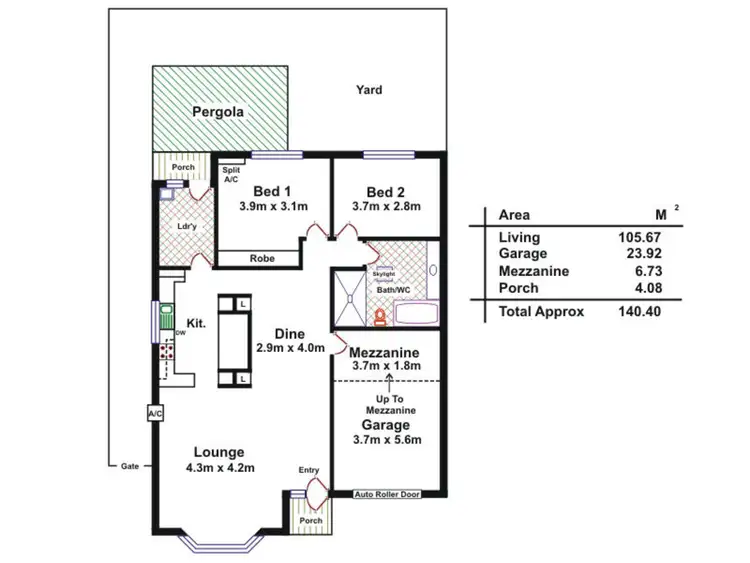 Floorplan of Homely unit listing, 3/36-38 Crissoula Avenue, Hope Valley SA 5090